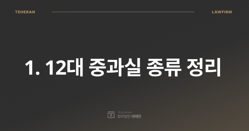 12대 중과실 형사 처벌, 12대 중과실 교통사고, 12대 중과실 종류